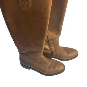 Tory Burch Brown Leather‎ Riding Boots Women 10M Classic Money Winter